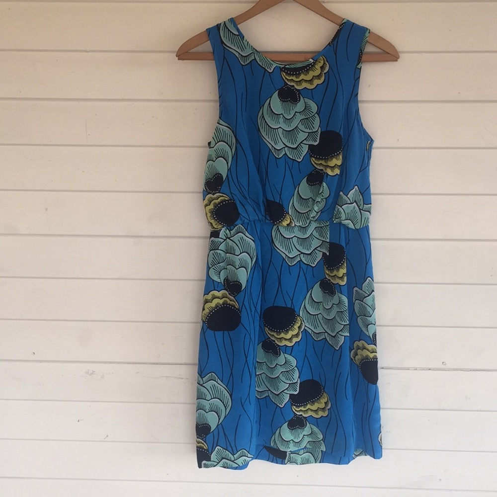 Anthropologie Sariah Palma Silk Floral Dress Sz 2